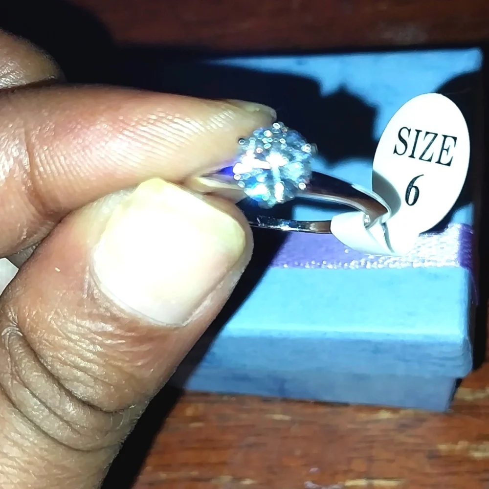 925 sterling silver Diamond wedding ring.